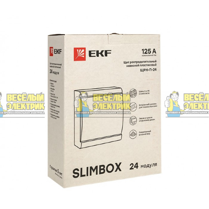 Щит ЩРН-П-24 "SlimBox" IP41 бел. дверца PROxima EKF 