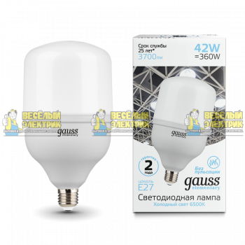 Лампа Gauss Elementary LED T120 E27 42W 3700lm