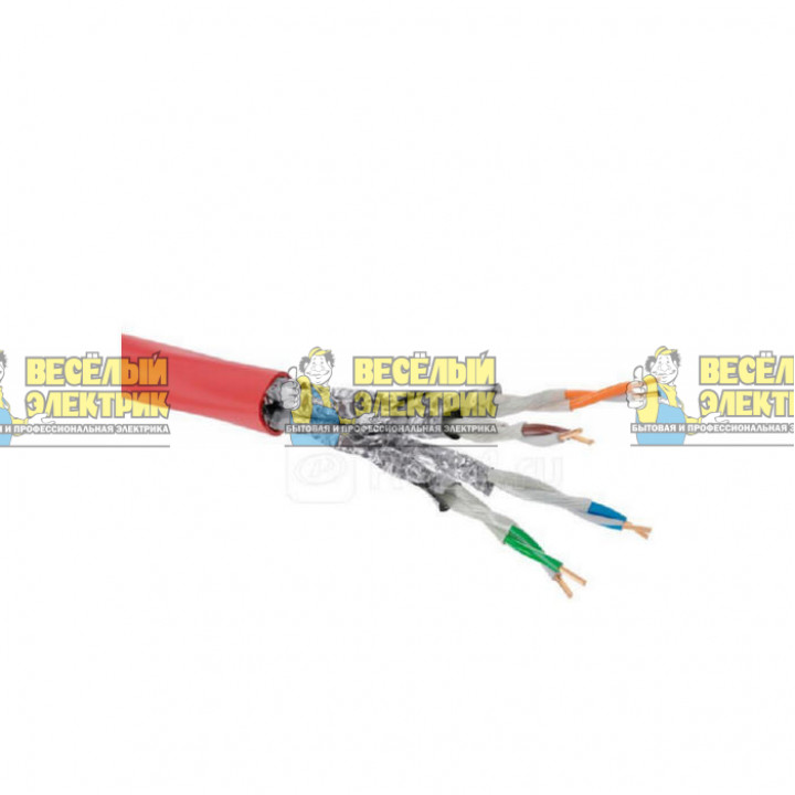 Кабель CAT 6A U/UTP нг(А)-FRHF бухта 500м красн. DKC