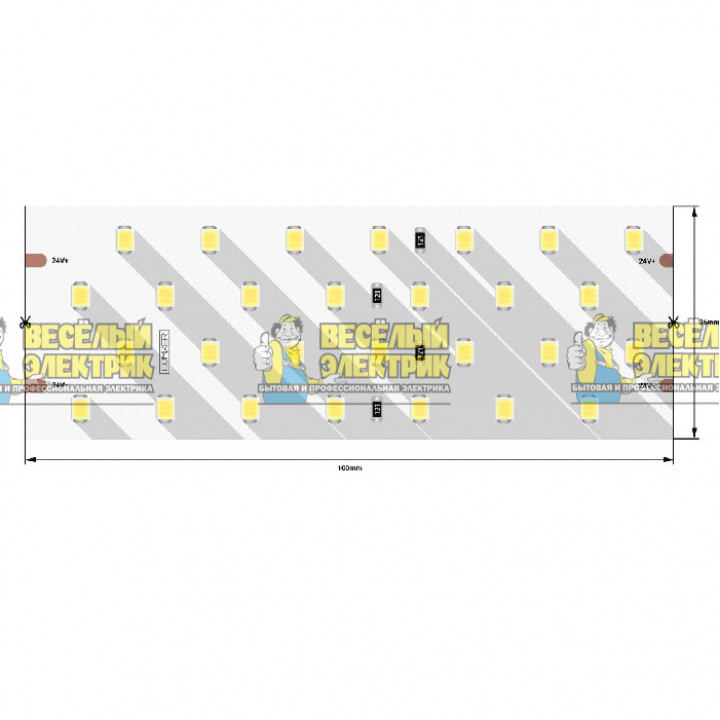 Cветодиодная лента 26W 24V IP33 свечение нейтральное SWG ( 5m )