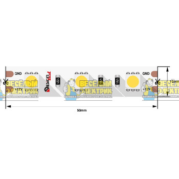 Светодиодная лента 12V IP33 холодное белое свечение SWG ( 5m )