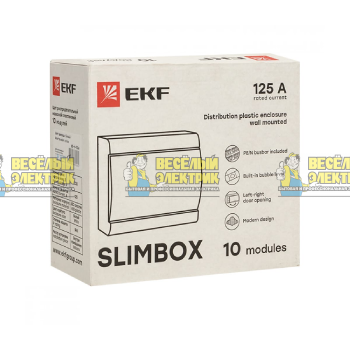 Щит ЩРН-П-10 "SlimBox" IP41 бел. дверца PROxima EKF 