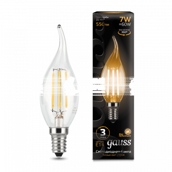 Лампа Gauss LED Filament Candle tailed E14 7W 2700К