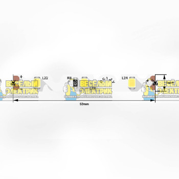 Светодиодная лента 3M 9Вт 12В цвет ультра холодный SWG ( 5m )