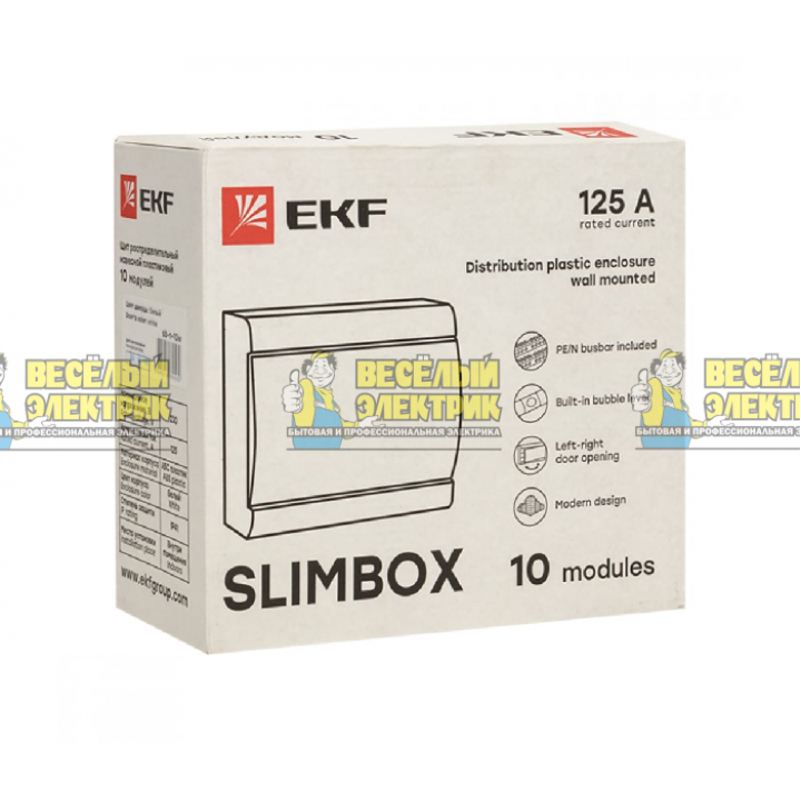 Щит ЩРН-П-10 "SlimBox" IP41 бел. дверца PROxima EKF 