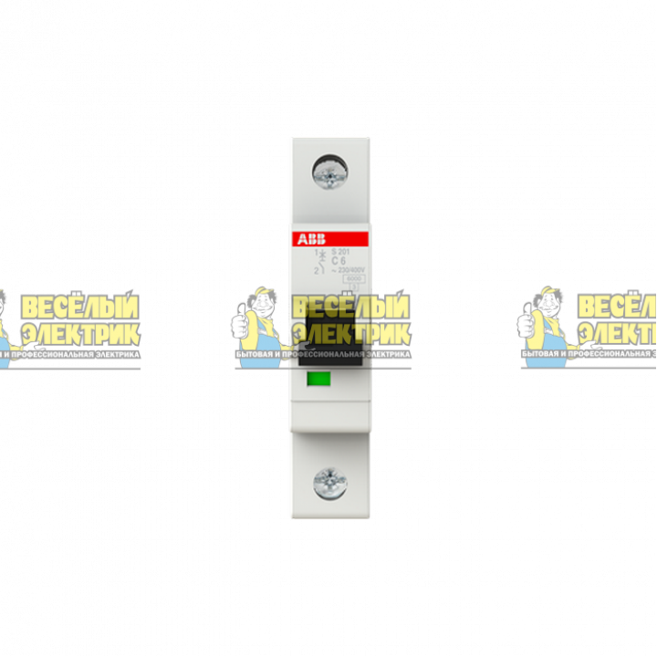 Автоматический выключатель 1-полюсный ABB S201 C6