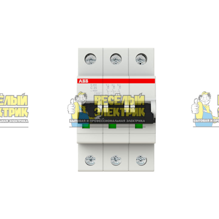 Автоматический выключатель 3-полюсной  ABB S203 C25