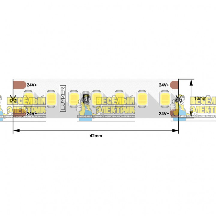 Cветодиодная лента 17W 24V IP33 свечение нейтральное SWG ( 5m )