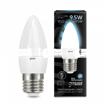 Лампа Gauss LED Candle E27 9.5W 4100К