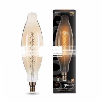 Лампа Gauss Led Vintage Filament Flexible BT120 8W E27