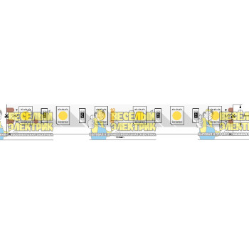 Светодиодная лента 24В IP20 3М цвет нейтральный белый 14.4Вт SWG ( 5m )