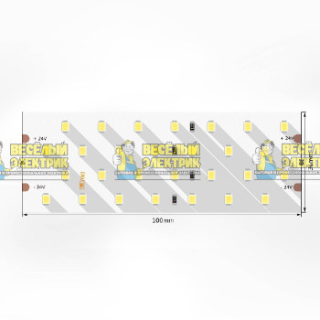 Светодиодная лента 26Вт 24В цвет теплый SWG ( 5m )