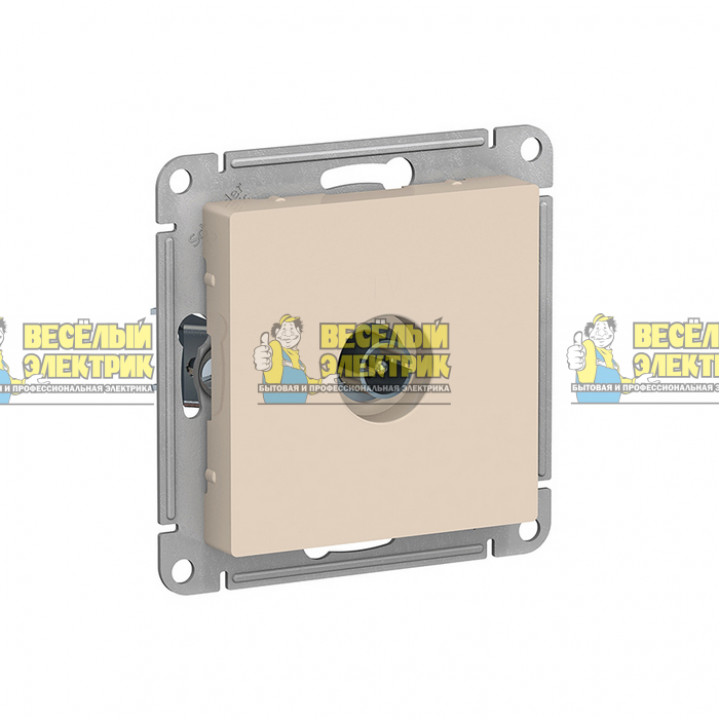 Механизм телевизионной розетки (TV антенна коннектор) (цвет бежевый) Schneider Electric ATLASDESIGN 