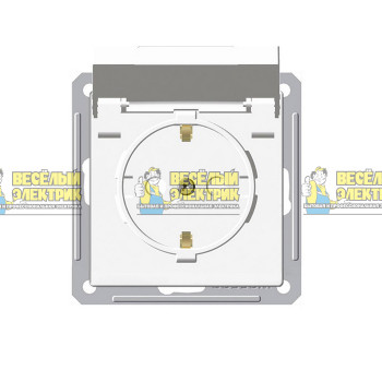 Механизм розетки с заземлением со шторками (цвет белый) Schneider Electric W59 AQUA