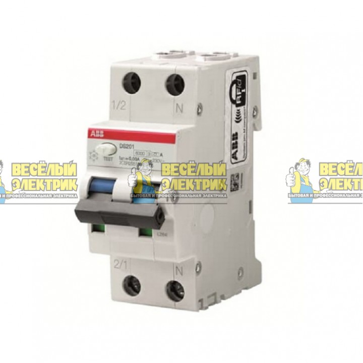  Автоматический выключатель дифференциального тока ABB DS201 C6 AC30 