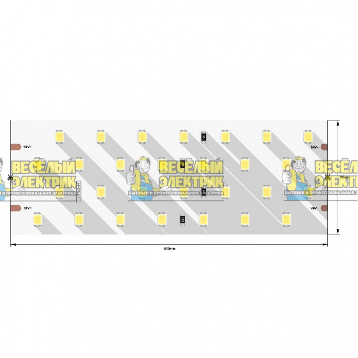 Cветодиодная лента 26W 24V IP33 свечение теплое SWG ( 2.5m )