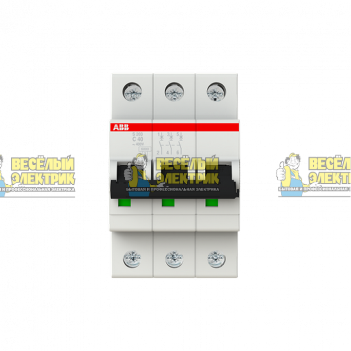 Автоматический выключатель 3-полюсной  ABB S203 C40