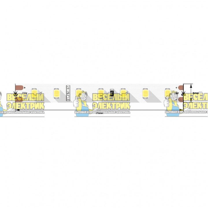 Светодиодная лента 10Вт 24В IP33 теплое свечение SWG ( 5m )