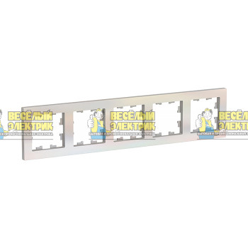 Рамка пятиместная универсальная (цвет жемчуг)  Schneider Electric ATLASDESIGN