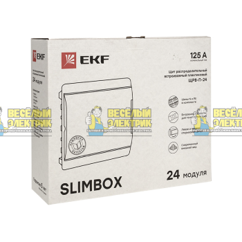 Щит ЩРВ-П-24 "SlimBox" IP41 бел. дверца PROxima EKF 