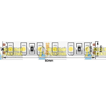 Лента светодиодная стандарт 3528, 120 LED/м холодная белая SWG ( 5m )