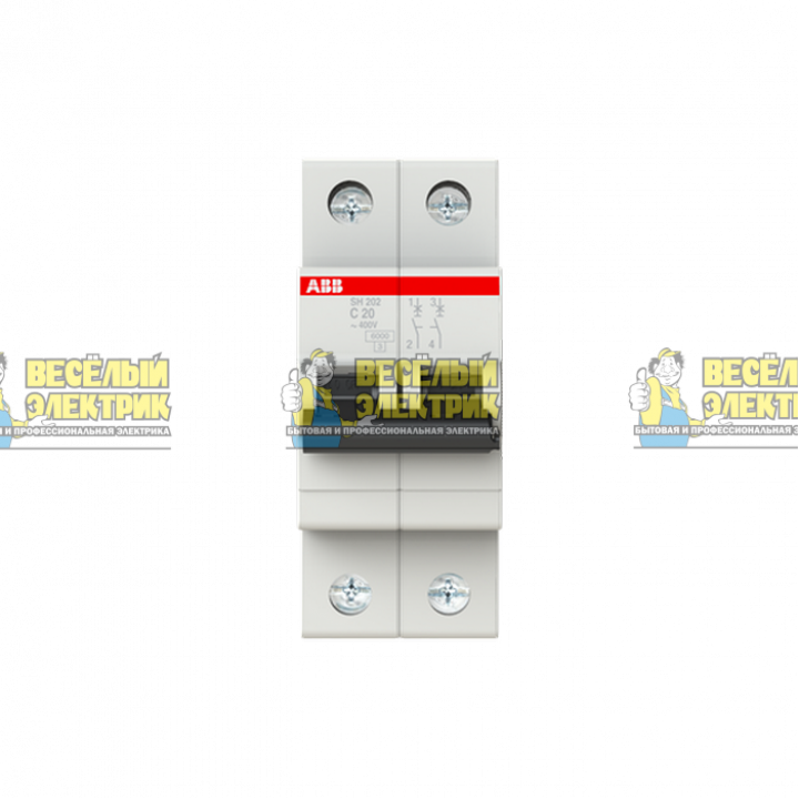 Автоматический выключатель 2-полюсной ABB SH202 C20