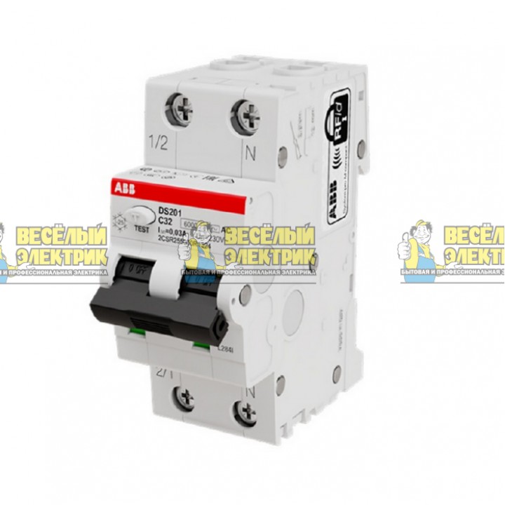  Автоматический выключатель дифференциального тока ABB DS201 C32 AC30