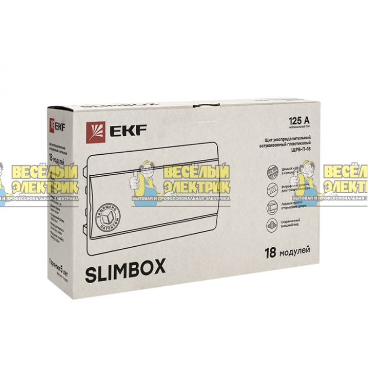 Щит ЩРВ-П-18 "SlimBox" IP41 бел. дверца PROxima EKF 