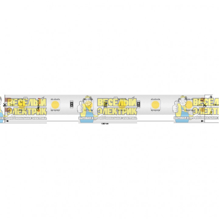 Светодиодная лента 24W IP65 холодного белого свечения SWG ( 5m )