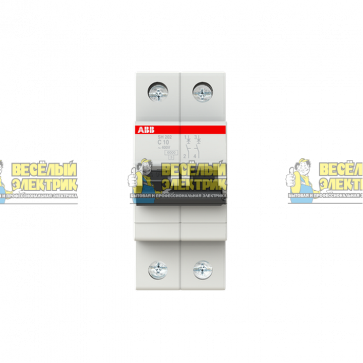 Автоматический выключатель 2-полюсной ABB SH202 C10