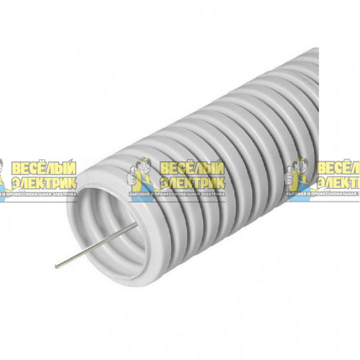 Труба гофрированная ПЛЛ легкая белая с/з d16 мм