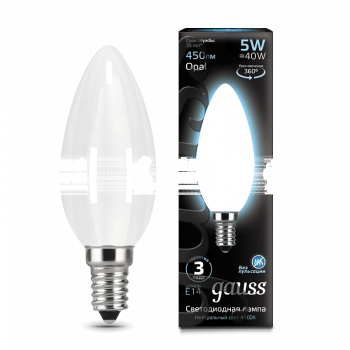 Лампа Gauss LED Filament Candle OPAL E14 5W 4100К