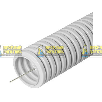 Труба гофрированная ПВХ легкая серая с/з d16 мм