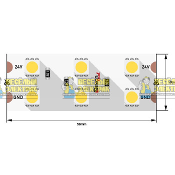Светодиодная лента IP33 теплое белое свечение SWG ( 5m )