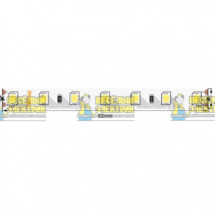 Светодиодная лента 24В теплое белое свечение SWG ( 5m )