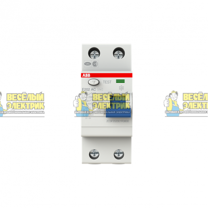 Выключатель дифференциального тока 2 модуля ABB F202 AC-80/0,3