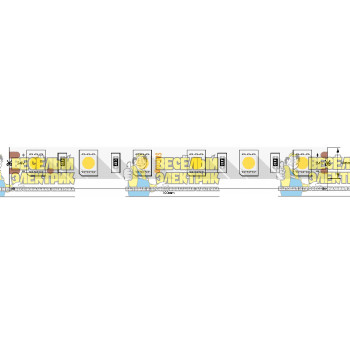 Лента светодиодная стандарт 5050, 60 LED/м, теплый белый SWG ( 5m )