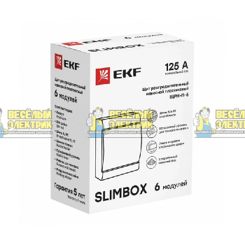 Щит ЩРН-П-6 "SlimBox" IP41 бел. дверца PROxima EKF 