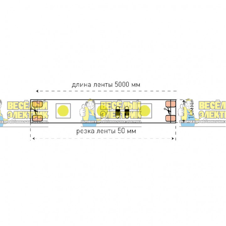 Cветодиодная лента 14.4W 12V IP20 свечение красное SWG ( 5m )