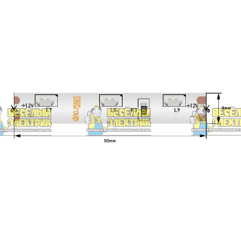 Светодиодная лента влагостойкая холодного свечения SWG ( 5m )